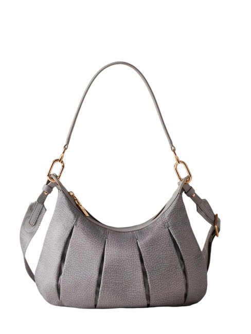 BORBONESE CROISSANT HOBO SMALL Schultertasche Wolke - Damentaschen