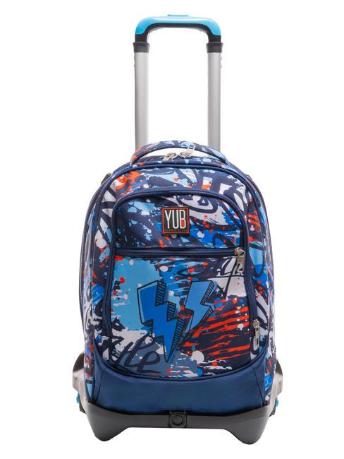 YUB STREETDOODLES 3WD 3-in-1-Trolley-Rucksack, abnehmbar blautief - Rucksäcke mit Trolleyfunktion