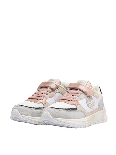 COLMAR DALTON JESSY KIDS Turnschuhe weiß-silber-rose - Kinderschuhe