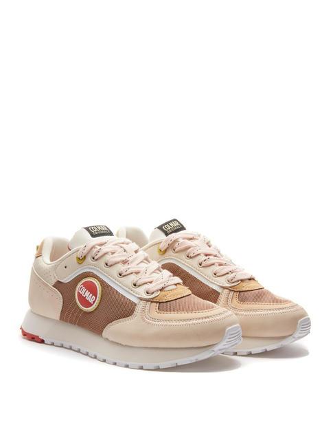 COLMAR TRAVIS TOASTY Turnschuhe Beige-Koralle-Hellrosa - Damenschuhe