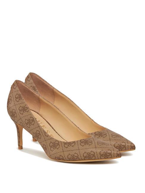 GUESS BRAVO6 Pumps mit 4G-Logo Beige / Braun - Damenschuhe