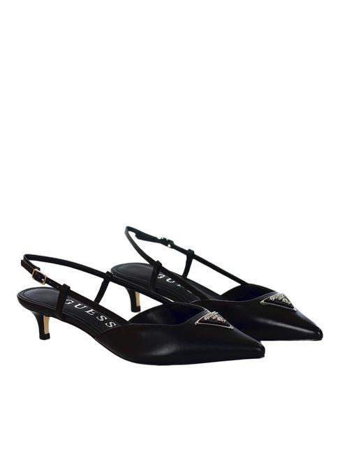 GUESS JESSON Slingback-Pumps aus Leder SCHWARZ - Damenschuhe