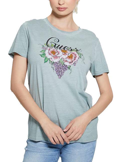 GUESS GRAPE WINE T-Shirt mit Aufdruck Malibu Salbei Multi - T-Shirts und Tops für Damen