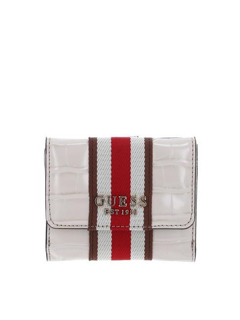 GUESS NELKA Mini-Geldbörse mit Kroko-Print STEIN - Brieftaschen Damen