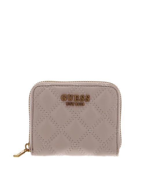 GUESS GIULLY Kleines Portemonnaie mit Reißverschluss hell beige - Brieftaschen Damen