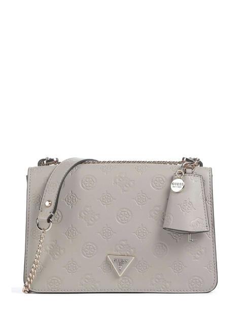 GUESS JENA Convertible Schulter-/Umhängetasche Taupe-Logo - Damentaschen