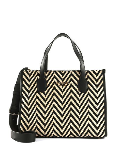 GUESS SILVANA 2 Basthandtasche mit Schultergurt SCHWARZ - Damentaschen