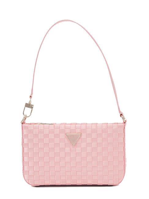 GUESS TWILLER Mini-Umhängetasche aus Webstoff blasses Rosa - Damentaschen