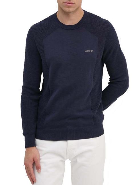 GUESS ELINOR  Pullover aus Baumwolle mit Rundhalsausschnitt smartblue - Herrenpullover