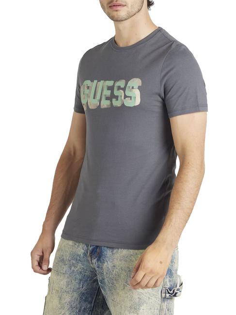 GUESS SS CN LOGO Baumwoll t-shirt Artilleriegrau - Herren-T-Shirts