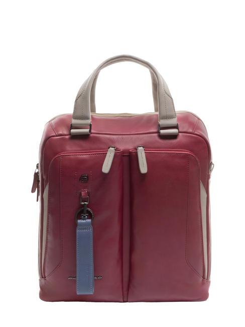 PIQUADRO HAKONE Aktentasche aus Leder für PC 14 " bordeaux / gr - Damentaschen