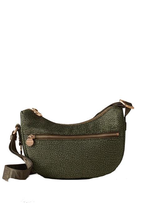 BORBONESE HOBO LUNA MINI ECO LINE Schultertasche Militärgrün - Damentaschen