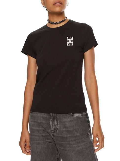 PINKO BUSSOLOTTO  Baumwoll t-shirt schwarze Limousine - T-Shirts und Tops für Damen