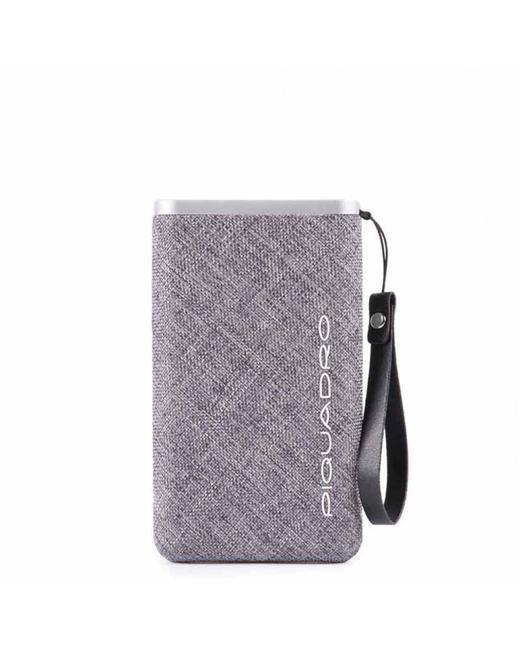 PIQUADRO BLADE Mit Stoff überzogene Powerbank grau - Tablettmappe &amp; Organizer