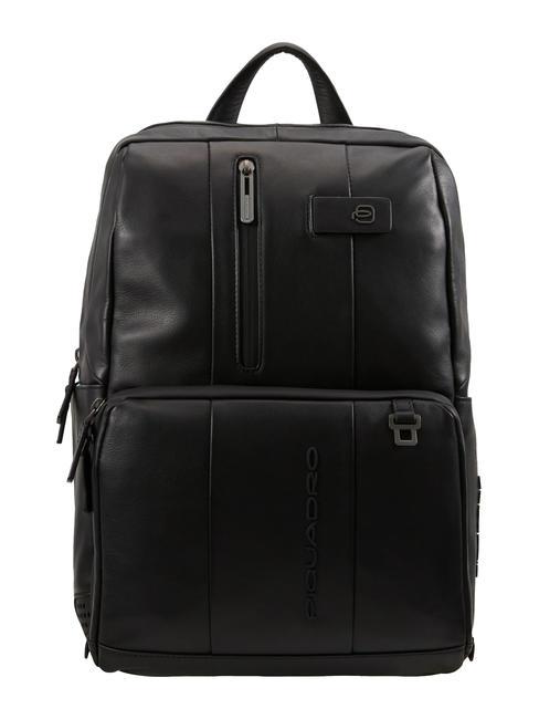 PIQUADRO BAG MOTIC Laptop-Rucksack 14 ", aus Leder Schwarz - PC-Rucksäcke