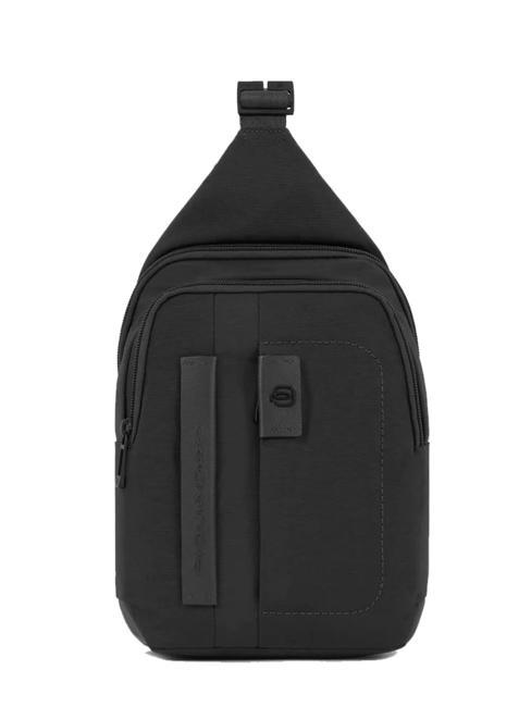 PIQUADRO P16 Rucksacktasche mit einer Schulter schwarzer Chevron - PC-Rucksäcke