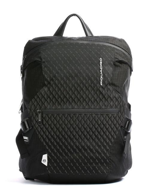 PIQUADRO PQY 15,6-Zoll-Laptop-Rucksack aus Stoff Schwarz - PC-Rucksäcke