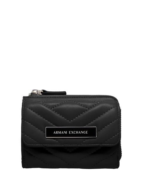 ARMANI EXCHANGE PLAQUE Damenbrieftasche Schwarz - Brieftaschen Damen