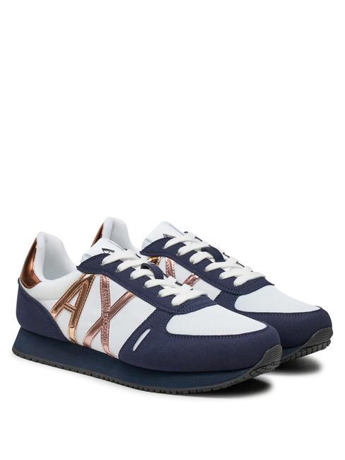 ARMANI EXCHANGE sneaker Turnschuhe op.weiß+dunkelblau - Damenschuhe