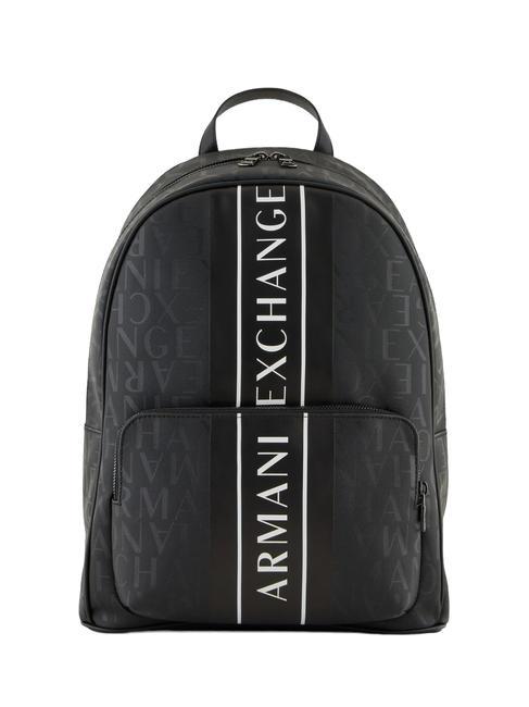 ARMANI EXCHANGE LOGO PRINT 13-Zoll-Laptop-Rucksack Schwarz Schwarz - PC-Rucksäcke