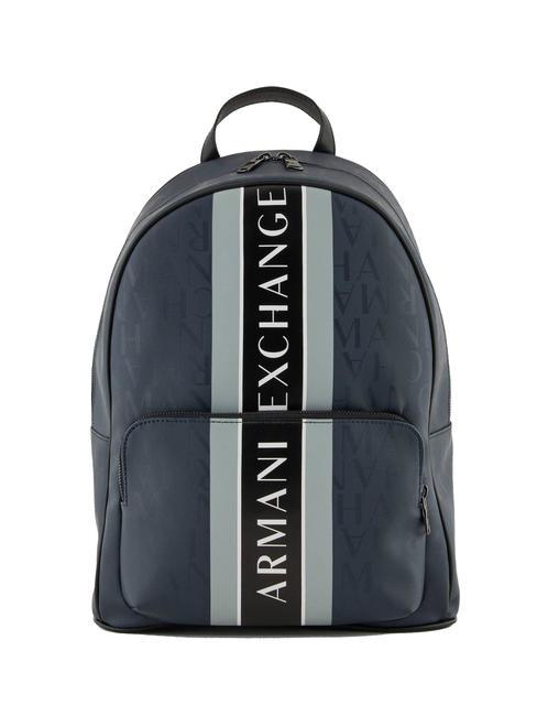 ARMANI EXCHANGE LOGO PRINT 13-Zoll-Laptop-Rucksack Marine/Mirage-Grau - PC-Rucksäcke