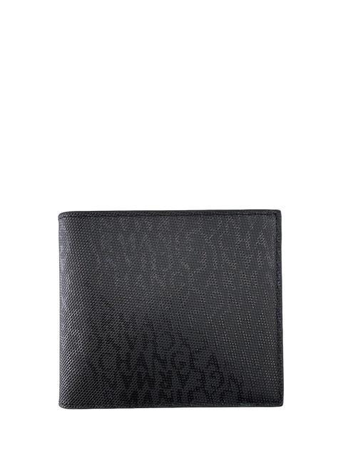 ARMANI EXCHANGE LOGO ALL OVER Bifold-Geldbörse mit Münzfach Schwarz Schwarz - Brieftaschen Herren