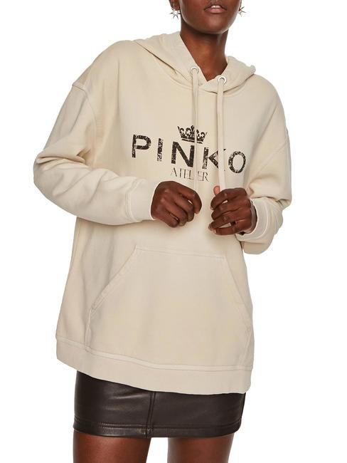 PINKO BASSANI Kapuzenpullover nebliges Beige - Sweatshirts Damen