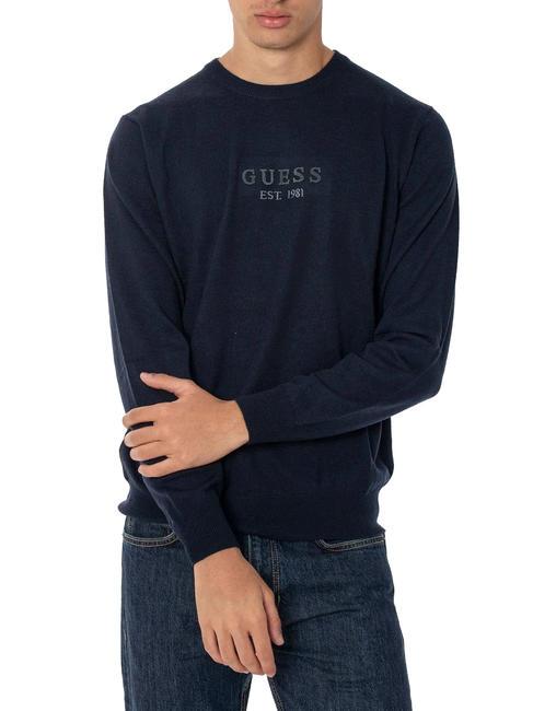 GUESS DORAN Pullover mit Rundhalsausschnitt smartblue - Herrenpullover