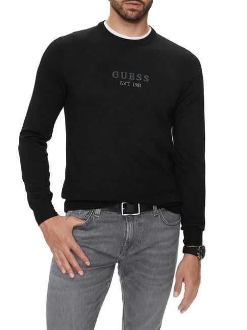 GUESS DORAN Pullover mit Rundhalsausschnitt jetbla - Herrenpullover