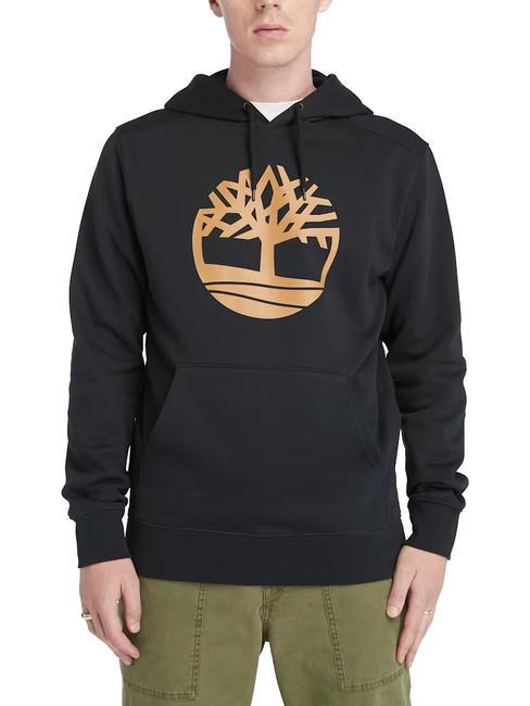 TIMBERLAND TREE LOGO Kapuzenpullover schwarz / weizenstiefel - Sweatshirts Herren