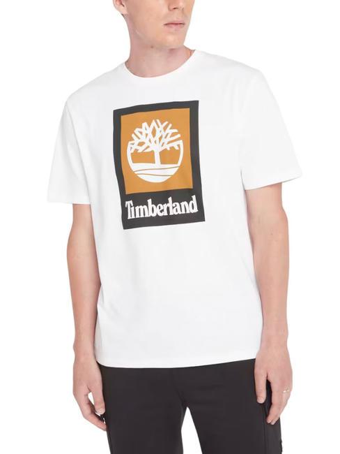 TIMBERLAND STACK LOGO Baumwoll t-shirt Weiß - Herren-T-Shirts