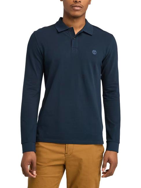 TIMBERLAND MILLERS RIVER Langärmliges Poloshirt dunkler Saphir - Herren-Polo-Shirts/Herren-Polo-Shirt/Herrenpoloshirt/Herrenpoloshirts