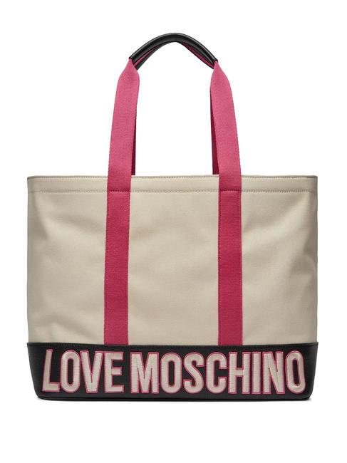 LOVE MOSCHINO FREE TIME  Canvas-Shopper fuchsiaschwarz - Damentaschen