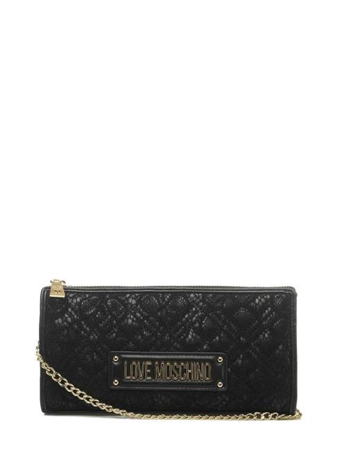 LOVE MOSCHINO QUILTED LACE Schultertasche Schwarz - Damentaschen