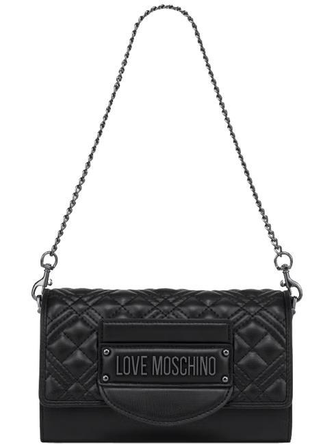 LOVE MOSCHINO QUILTED TAB Mini-Umhängetasche Schwarz - Damentaschen