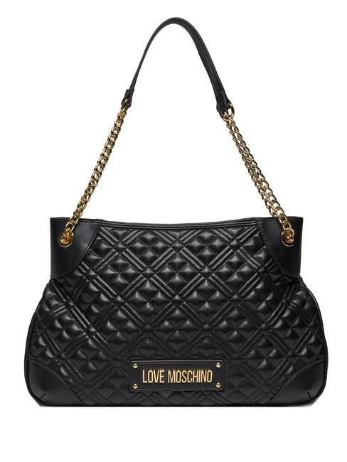 LOVE MOSCHINO QUILTED Chain Schultertasche Schwarz - Damentaschen