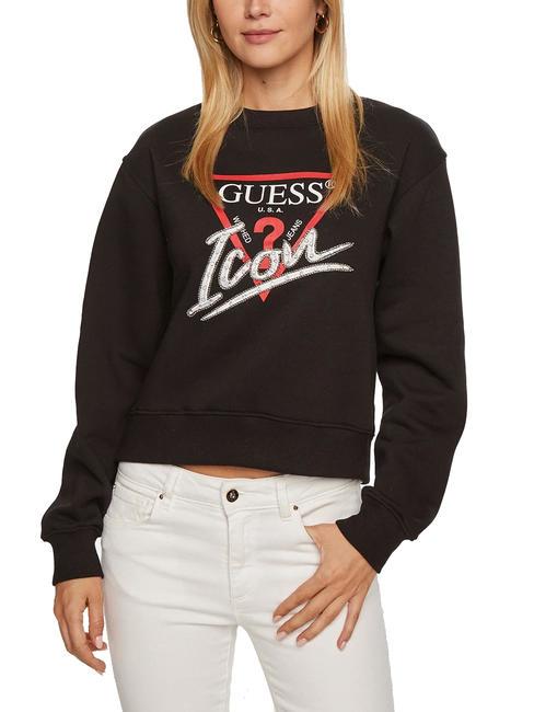 GUESS ICON Sweatshirt mit Rundhalsausschnitt jetbla - Sweatshirts Damen