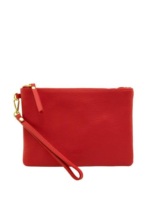 LESAC ROBERTA Dollar-Clutch aus Leder Rot - Damentaschen