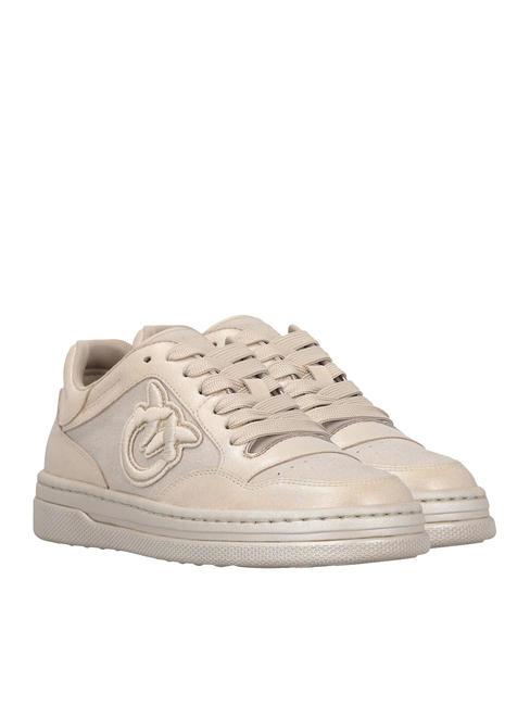 PINKO MANDY Sneakers aus laminiertem Leder Pfirsich - Damenschuhe