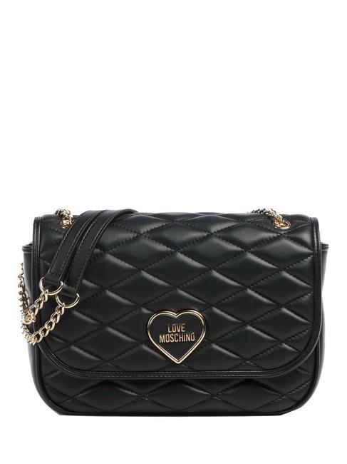 LOVE MOSCHINO ROMANTIC Convertible Schulter-/Umhängetasche Schwarz - Damentaschen