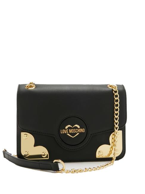 LOVE MOSCHINO HEART CORNER  Schulter-/Crossbody-Minitasche Schwarz - Damentaschen