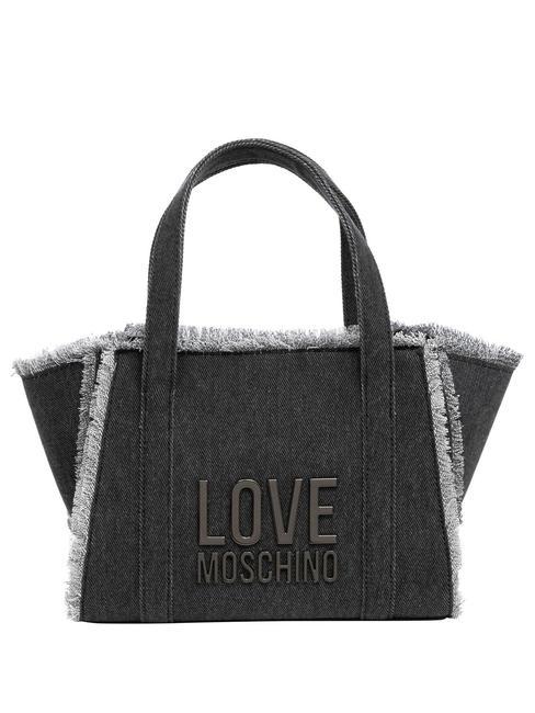 LOVE MOSCHINO DENIM Handtasche mit Schultergurt Schwarz - Damentaschen