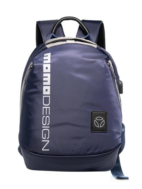 MOMO DESIGN LOGO PATCH Rucksack Blau grau - PC-Rucksäcke