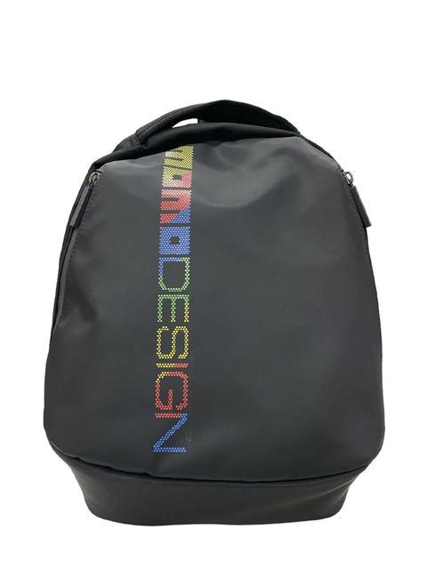 MOMO DESIGN OVAL 15" PC-Rucksack Schwarz/Pixel - Rucksäcke für Schule &amp; Freizeit