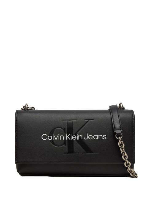 CALVIN KLEIN SCULPTED Convertible Schulter-/Umhängetasche schwarz/neutral - Damentaschen