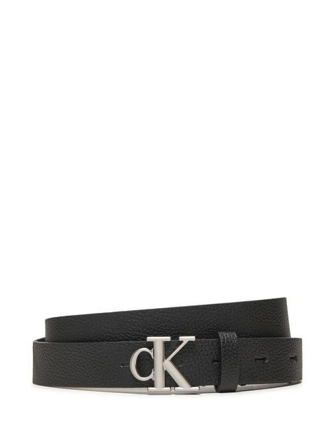 CALVIN KLEIN CK JEANS MONOGRAM  Hergestellt in Italien Ledergürtel pvh schwarz - Gürtel