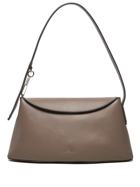 CALVIN KLEIN SOFT SCULPT Schultertasche Asche - Damentaschen