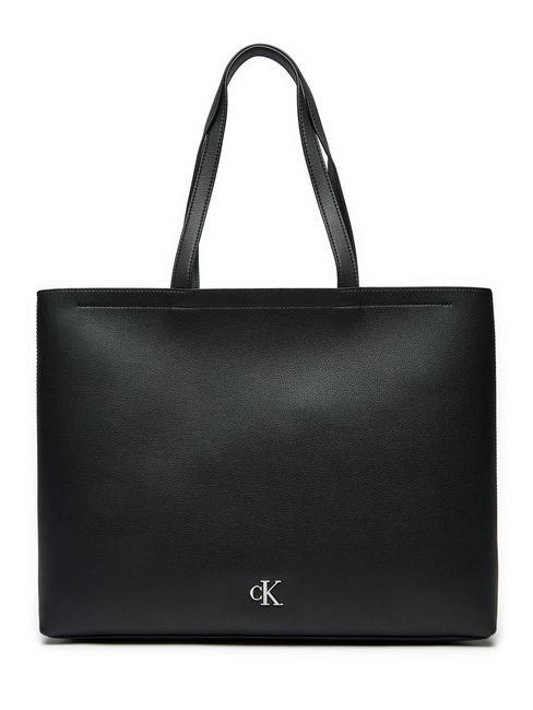 CALVIN KLEIN CK JEANS MINIMAL MONOGRAM Tote Schultertasche pvh schwarz - Damentaschen