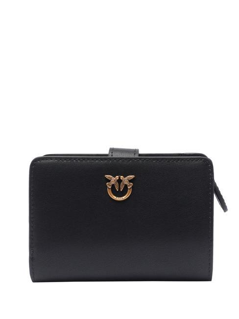 PINKO MULTI POCKETS  Ledergeldbörse schwarz-antikgold - Brieftaschen Damen