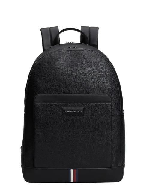 TOMMY HILFIGER BUSINESS PU 15,6-Zoll-Laptop-Rucksack Schwarz - PC-Rucksäcke